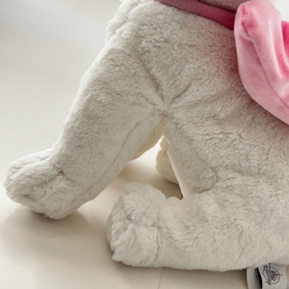 Disney Store Marie The Cat Aristocats Plush Stuffed Animal Toy White w/ Pink Bow - Picture 14 of 15